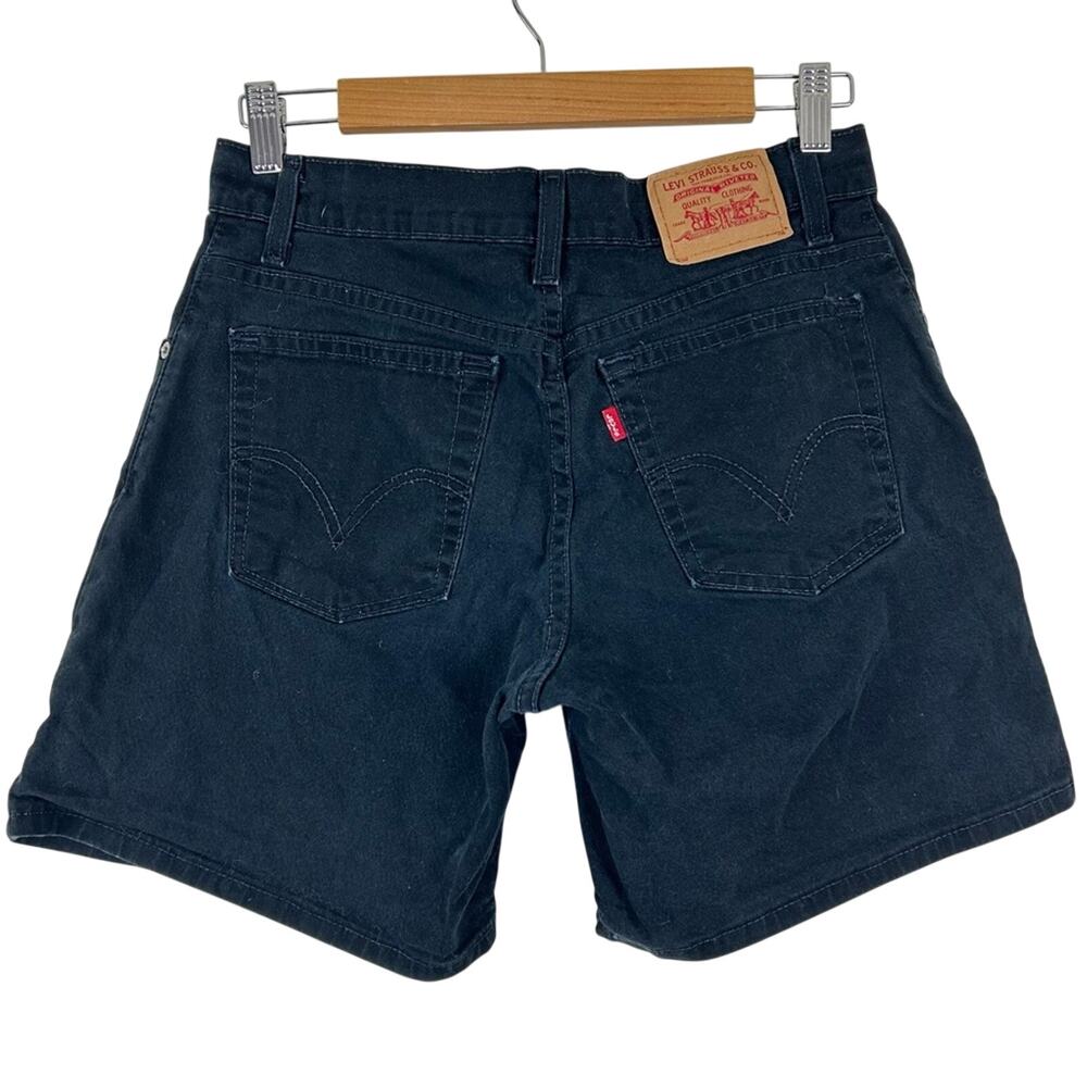 Vintage 90s Levi’s Black Denim Women’s Shorts Size 8 Miss